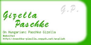 gizella paschke business card